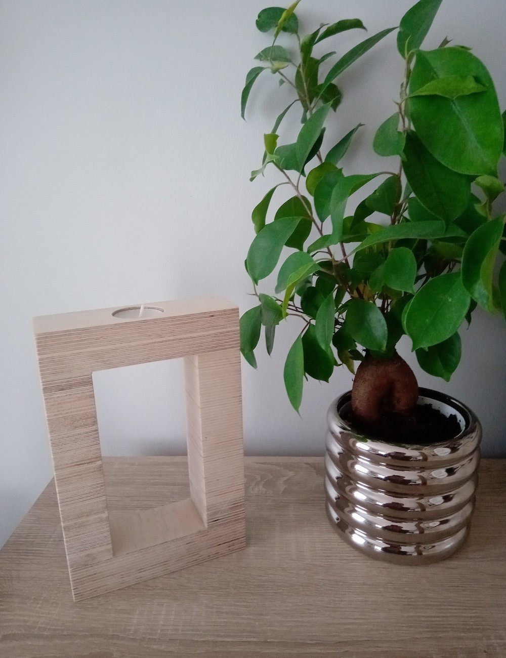 Świeczniki prostokątne komplet 3 sztuki