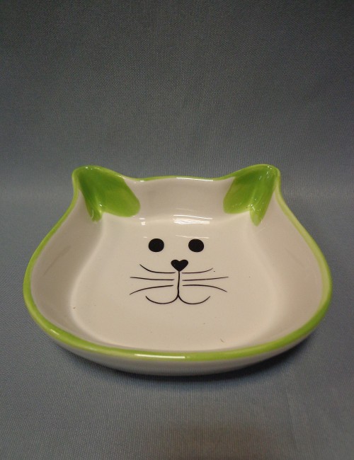 Miska ceramiczna z uszkami- zielona