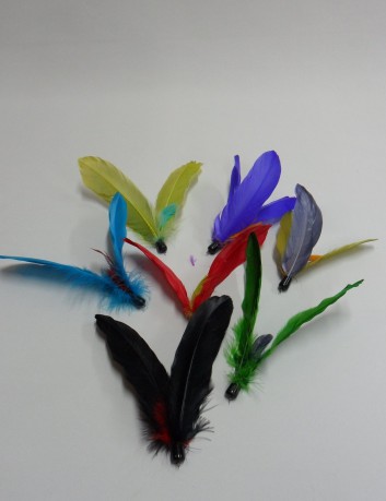 Pióra zapasowe latające duże, do wędki teleskopowej 75 cm